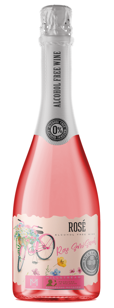 Вино безалкогольное игристое Мильстрим Розе